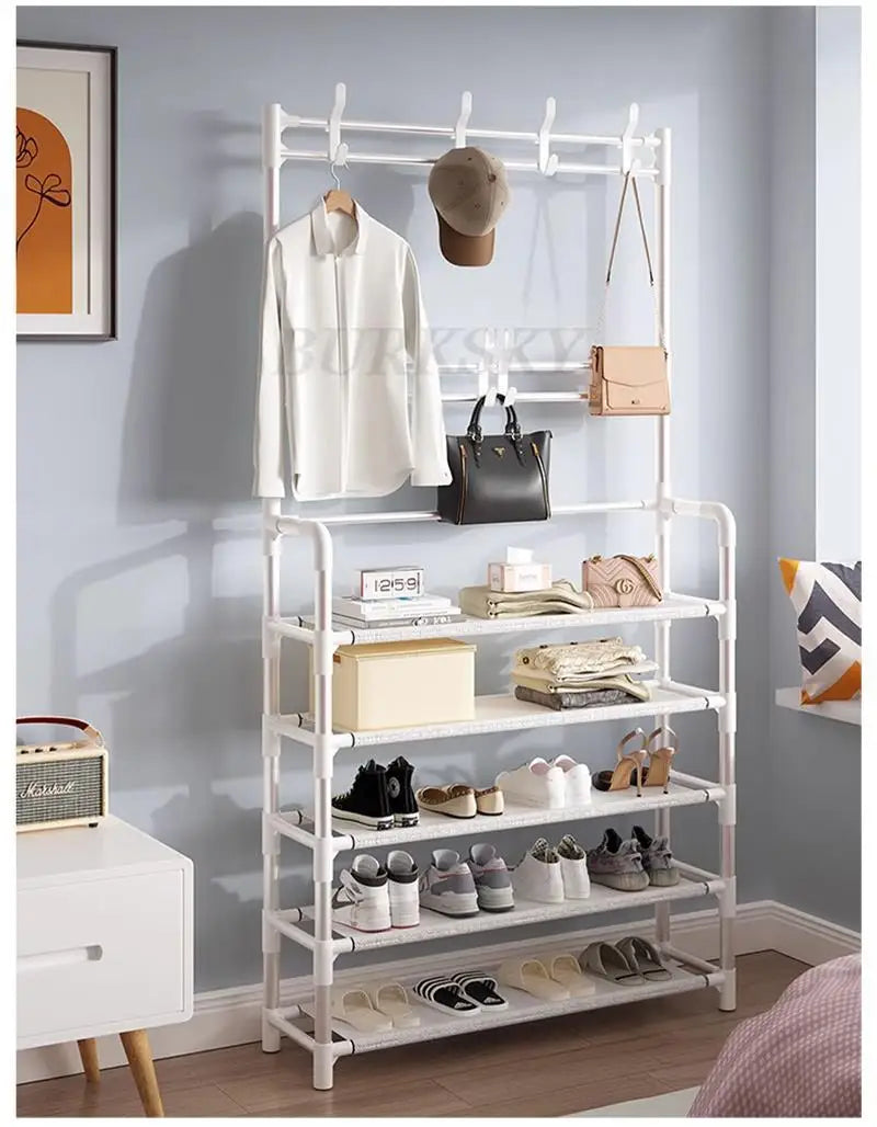 Multi-Layer Shoe Rack Coat Rack Storage