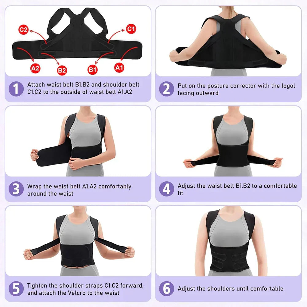 Adjustable Back Support Posture Corrector